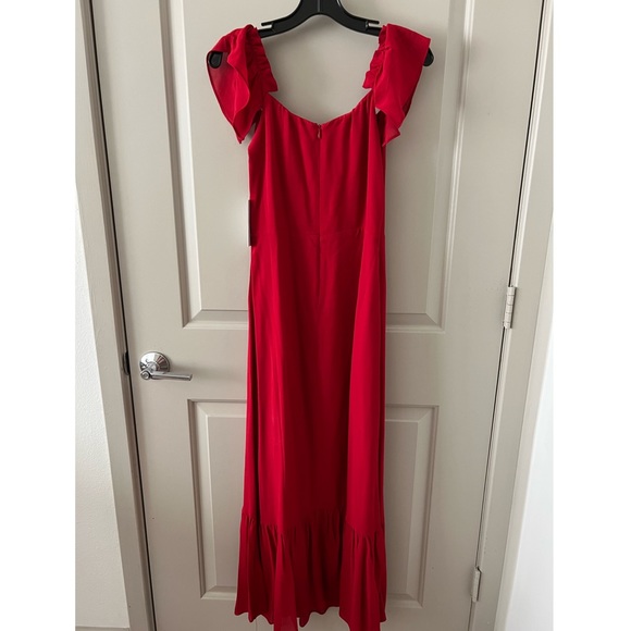 Reformation Butterfly Dress in Cherry Red - Picture 11 of 14